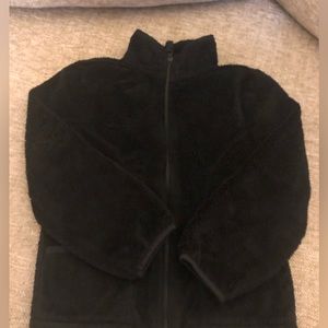 Girls Black Small 5/6 Children’s Place Fleece Zip-up Jacket
